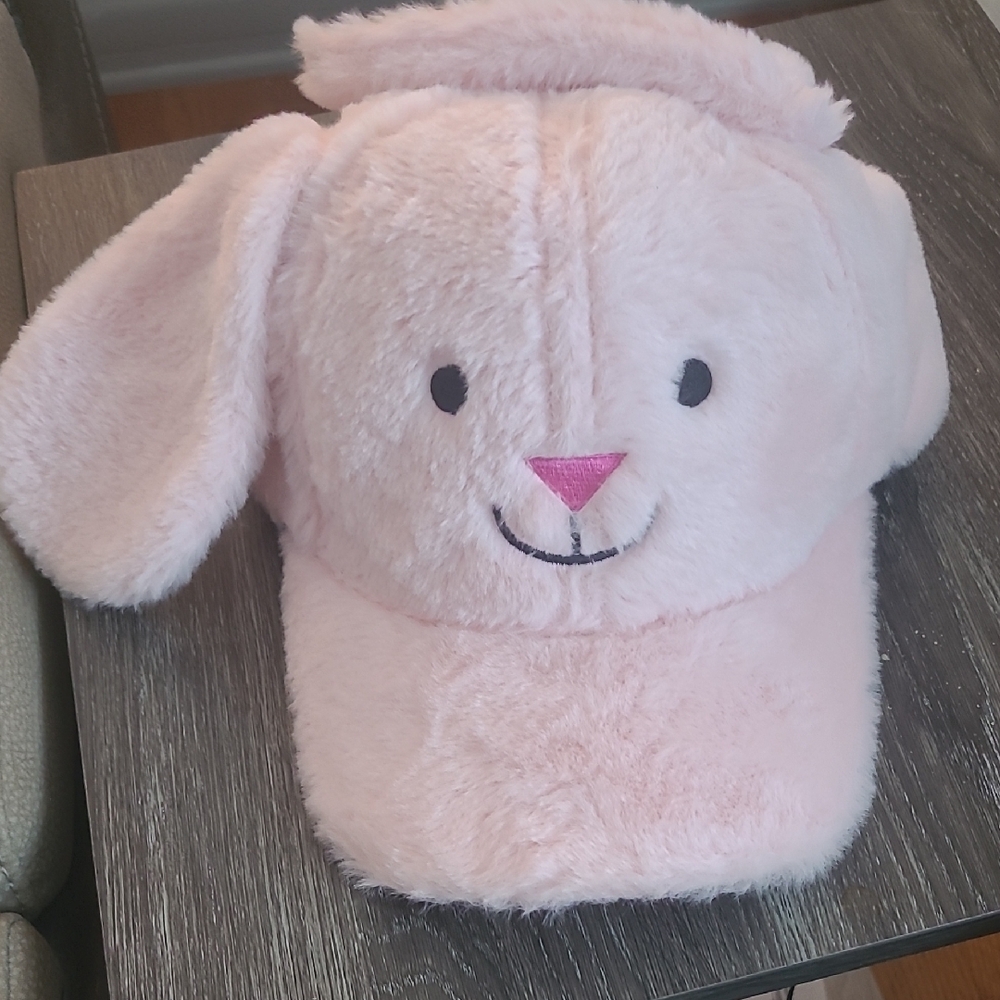 Pink Bunny Plush Hat for Kids